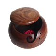 thumbnail image 1 of 2026 Wooden Bamboo Dustproof Yarn Bowl Holder with Lid Crochet Wool Storage Tool, 1 of 1