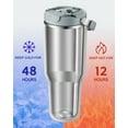 thumbnail image 7 of 30 oz Tumbler with Handle, Water Bottles with Straw Lid, Insulated Stainless Steel Travel Mug Cup Holder Friendly, Keep Drinks Cold or Hot for Hours, 7 of 7