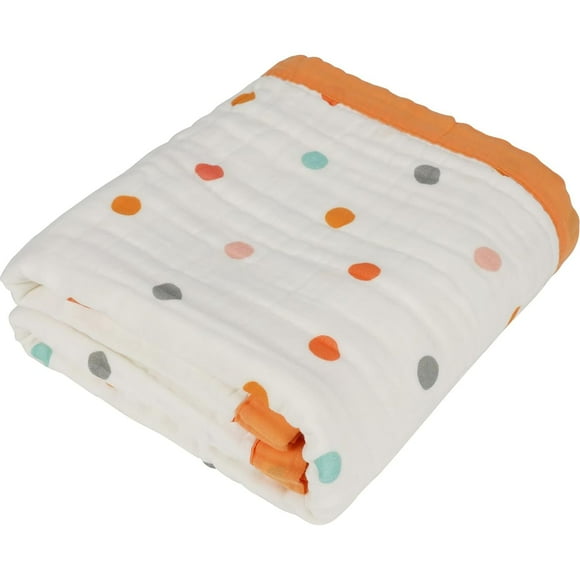 Manta para Bebé de Muselina de Algodón Orgánico para Niños y Niñas - Edredón Suave y Lujoso para Bebés - Manta Unisex con Puntos Brillantes
