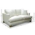 thumbnail image 5 of Pemberly Row Contemporary Top Grain Leather Loveseat in White, 5 of 7