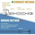 thumbnail image 4 of Divisor de red profesional, adaptador RJ45 sin costuras para DSL de alta velocidad, módem de cable compartido y puertos Ethernet, Plug & Play para soluciones de redes domésticas y de oficina (2, 4 of 5