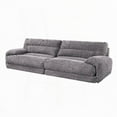 thumbnail image 6 of Modern Gray Corduroy Three-Seater Sofa 220cm with Solid Wood Frame, 6 of 12
