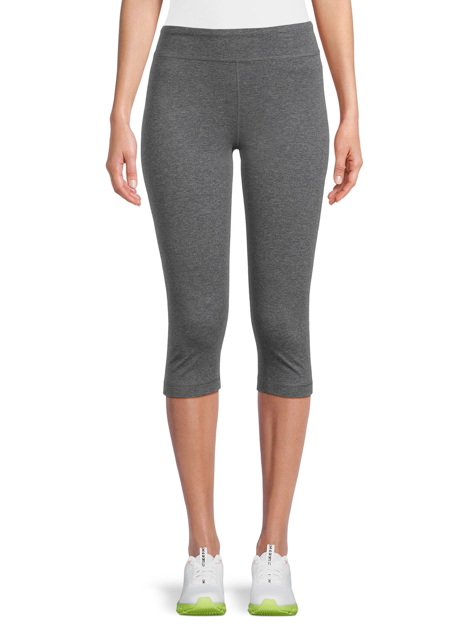 パンツ SLEEPER 'Capri' legging Gray Athletic Works Women's Mid Rise Slim-Leg Capri Leggings