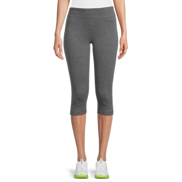 Athletic Works Women's Mid Rise Slim-Leg Capri Leggings, Sizes S-XXL ...