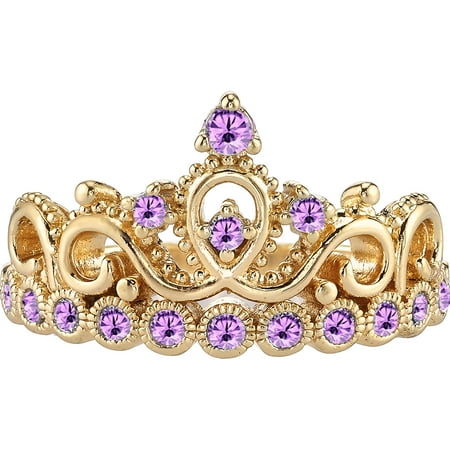 - 14K Yellow Gold Alexandrite Crown Ring (June) (7)