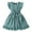 Army Green, variant on Toddler Girls Summer Dresses Casual Flutter Sleeve Stripes Crewneck Belted Dress For Kids Size 4-5T