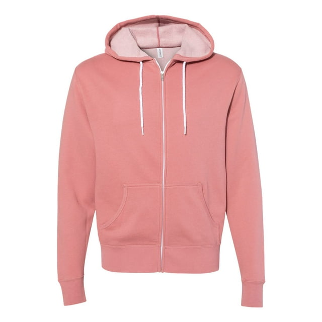 Independent Trading Co. Unisex Lightweight Full-Zip Hooded Sweatshirt, S, Dusty