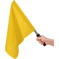thumbnail image 1 of FFIY Referees Flag Football Hand Flags Rugby Linesman Flags Referees Assistant Equipments Small Signal Flag Stainless Steel Athletic Competition Handy Flag Track and Field Sports Training Flag, 1 of 5