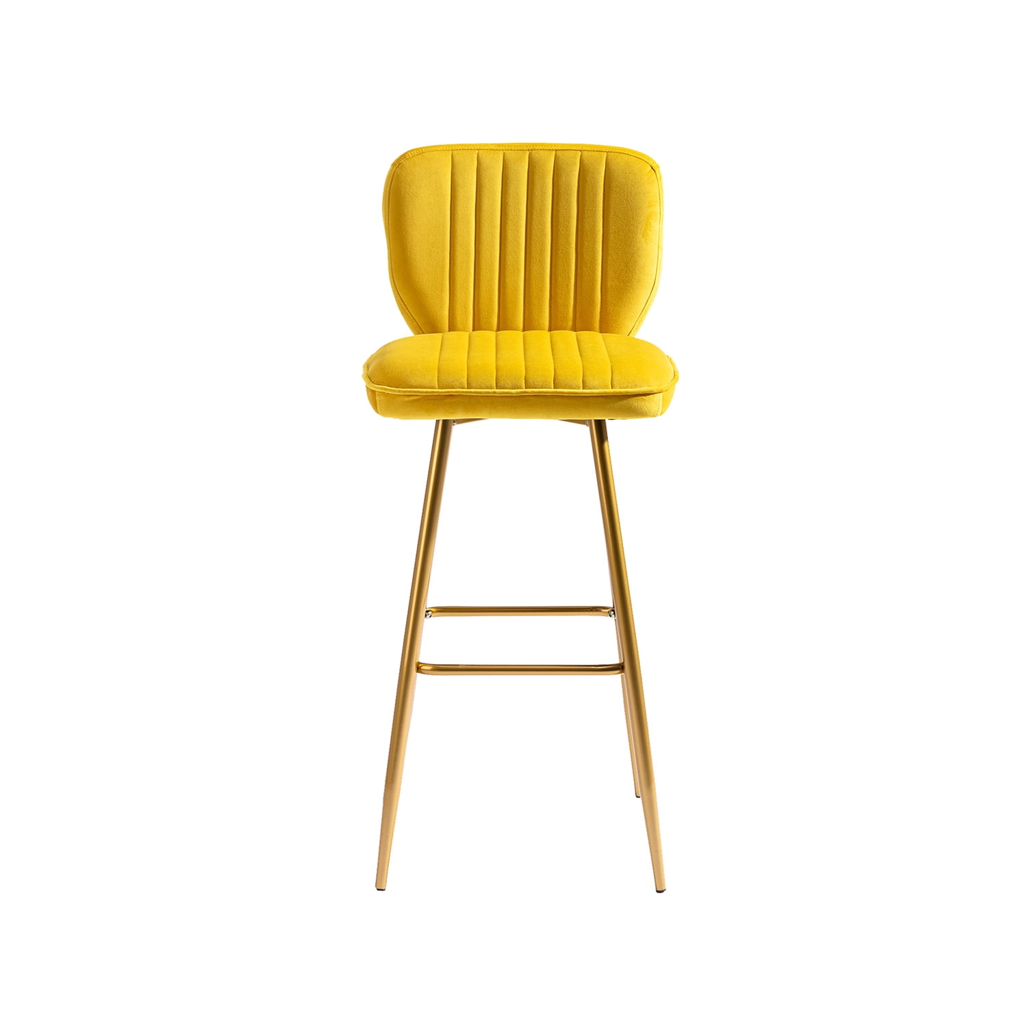 Kepooman Modern Design Bar Stools Set of 1 with Back for Bar Counter, Yellow Kepooman Modern Design Bar Stools Set of 1 with Back for Bar Counter, Yellow
