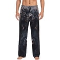 thumbnail image 2 of Lsque Majestic Black Yak Print Men's Pajama Pants, Lounge Pant - Comfortable Home Wear,Elastic Waistband, Stylish Design-XX-Large, 2 of 9