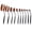 Black-Rose Gold, variant on Beauty Experts Set of 10 Oval Beauty Brushes