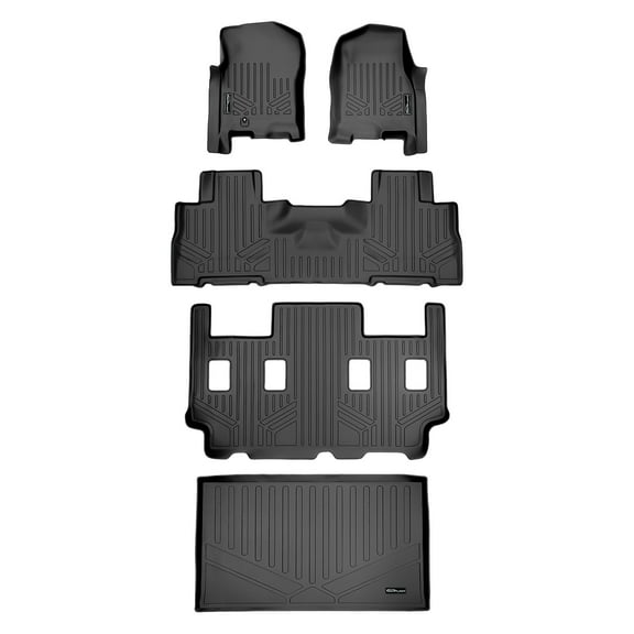 SMARTLINER 4 Rows Custom Fit Floor Liners Compatible with 2007 - 2010 Ford Expedition EL 7 Passenger
