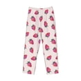 thumbnail image 6 of Uemuo Hand Drawn Strawberry Pattern Men's Wide Leg Palazzo Lounge Pants with Pockets Light Weight Loose Comfy Casual Pajama Pants-Small, 6 of 9
