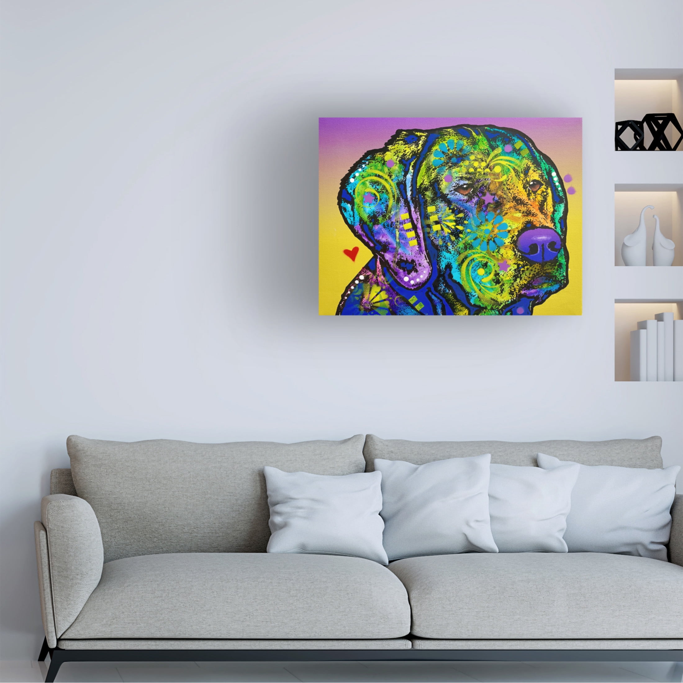 Canvas Wall Art - Dean Russo 'I Love You But Im Bored' Wall Art for Living Room, Bedroom, or Office Décor by Trademark Fine Art - 24 x 18 Inches