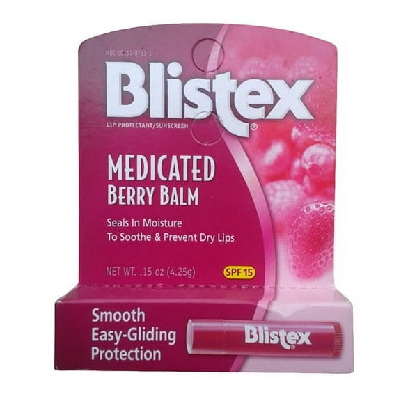Blistex Medicated Berry Lip Balm Spf 15 - 1 Ea, 0.15 Oz, 3 Pack