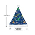 thumbnail image 3 of Haiem Dinosaur In Space Pattern Santa Hat Confortable Velvet Christmas Hat for Christmas Party Favors Fit for Adults and Kids, 3 of 6