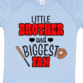 thumbnail image 4 of Inktastic Little Brother and Biggest Fan Baseball Glove and Bat Boys Baby Bodysuit, 4 of 5