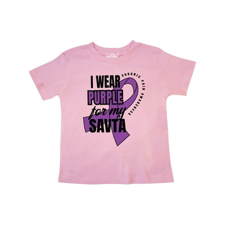 

Inktastic Chronic Pain I Wear Purple For My Savta Gift Toddler Boy or Toddler Girl T-Shirt