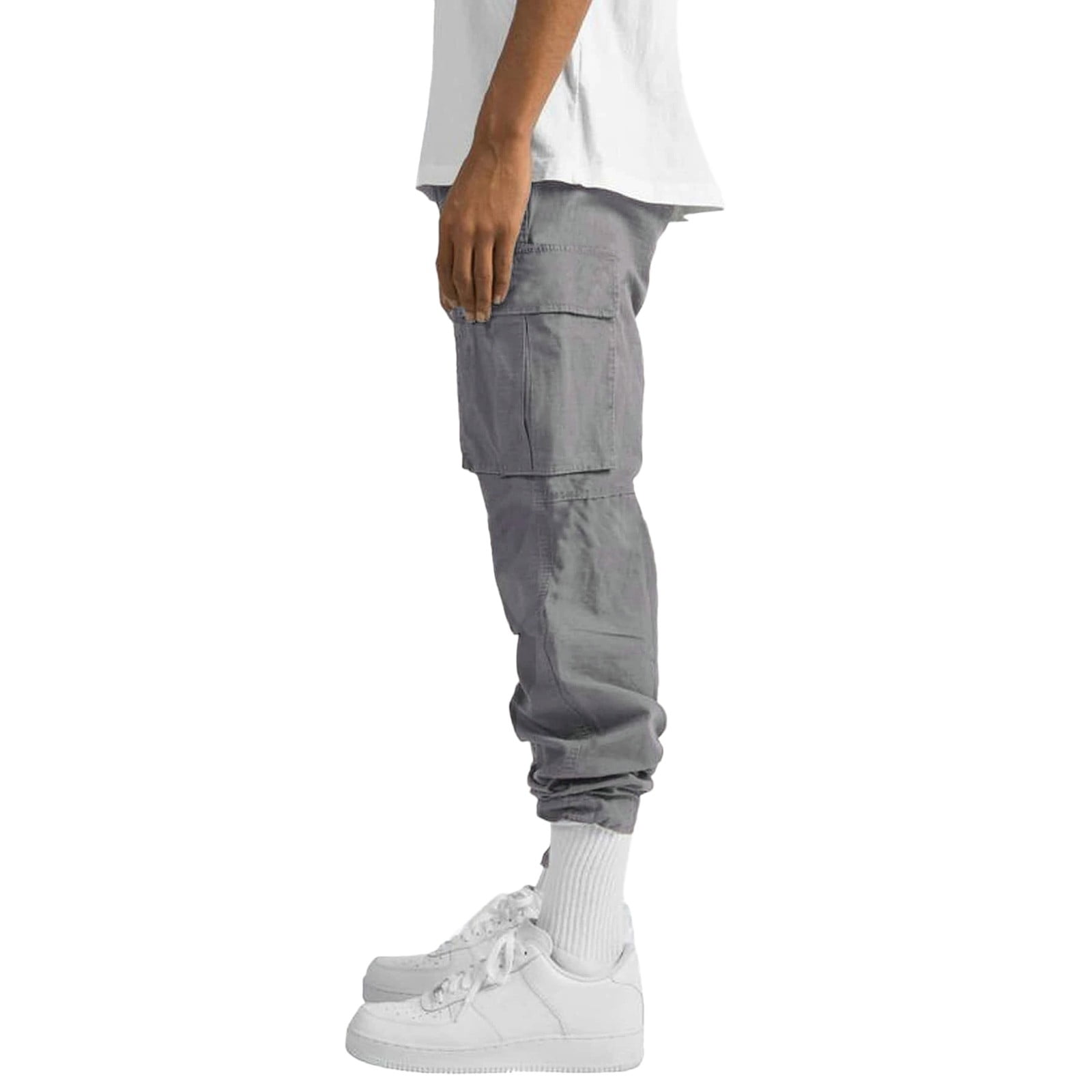 Men's Cargo Pants Cargo Pant With Stretch Solid Grey L Men's Cargo Pants Cargo Pant With Stretch Solid Grey L
