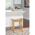 thumbnail image 4 of Pemberly Row 24" Saddle Wood Counter Stool in Light Natural Brown - Set of 2, 4 of 11