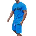 thumbnail image 4 of Birdeem Ensembles pour Hommes Chemise et Shorts Nouvelle Mode T-Shirt Décontracté Imprimé Sports Manches Courtes Col Rond Blouses Ensembles, 4 of 9