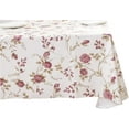 thumbnail image 2 of Vinyl Tablecloth with Flannel Backed Waterproof Oil-Proof PVC Table Cloth Wipeable Spill-Proof Plastic Table Cover for Indoor and Outdoor(Red Flower, 60 x 84 Inch Rectangle), 2 of 6