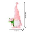 thumbnail image 4 of Spring Decor, 15in Handmade Plush with Tulip Bouquet Decorations for Home Classroom Office Shop, Mother's Day Teachers' Day Easter Gifts (1, Grey), 4 of 7