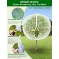 thumbnail image 6 of Large Fruit Trees Netting Zipper - 4Pcs 5X5 FT with Drawstring Bird-Proof,Durable Mesh Covers for Blueberry,Apple,Pear,Peach,Orange Trees&Tomato Plants Bug Insect Protection Cover (4, 5x5 ft), 6 of 8