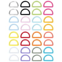 WORGEOUS 32Pack Small D Rings Plastic D Shaped Buckle for Hammocks Luggage Clothes Simple Design
