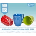 thumbnail image 3 of Klikel Coffee Mugs Set of 6 - Fluted Ceramic Mug - Hot Tea and Coffee Cup - Solid Bright Colors - Dishwasher and Microwave Safe Dinnerware, 3 of 3