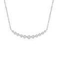 thumbnail image 1 of Angara Natural Diamond Necklace - Contemporary Round Diamond Journey Pendant Necklace in 14K White Gold for Women, 1 of 8