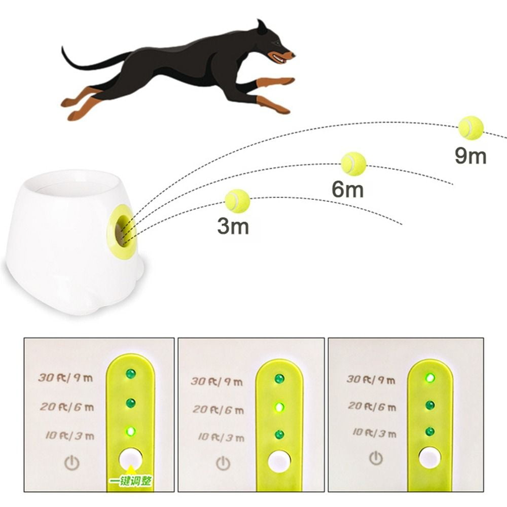 Automatic Mini Interactive With 3 Balls Transmitter Ball Throw Device Throwing Machine Tennis Launcher ball throwing machine Pet Dog Toys US PLUG