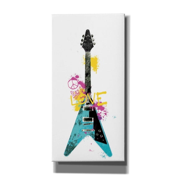 Epic Graffiti 'Garage Band III Graffiti' by Mike Schick, Giclee Canvas Wall Art, 12"x24"