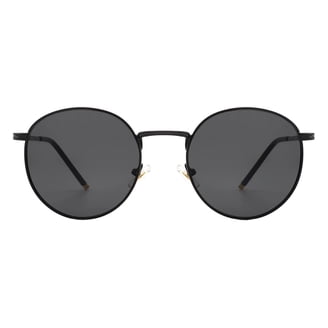 Unisex Round Sunglasses Lite Thin Gold Metal Panto Frame  display picture 3