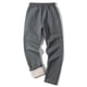 thumbnail image 4 of Pantalones largos de invierno para hombre, rectos, de terciopelo, informales, de uso diario, de rayón, 4 of 4