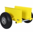 thumbnail image 3 of 600lb Panel Dolly 10in Pneumatic Wheels Yellow Heavy Load, 3 of 7