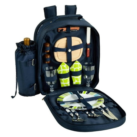 

HElectQRIN Original Equipped 2 Person Picnic Backpack with Cooler & Insulated Wine Holder- Designed & Assembled in the USA
