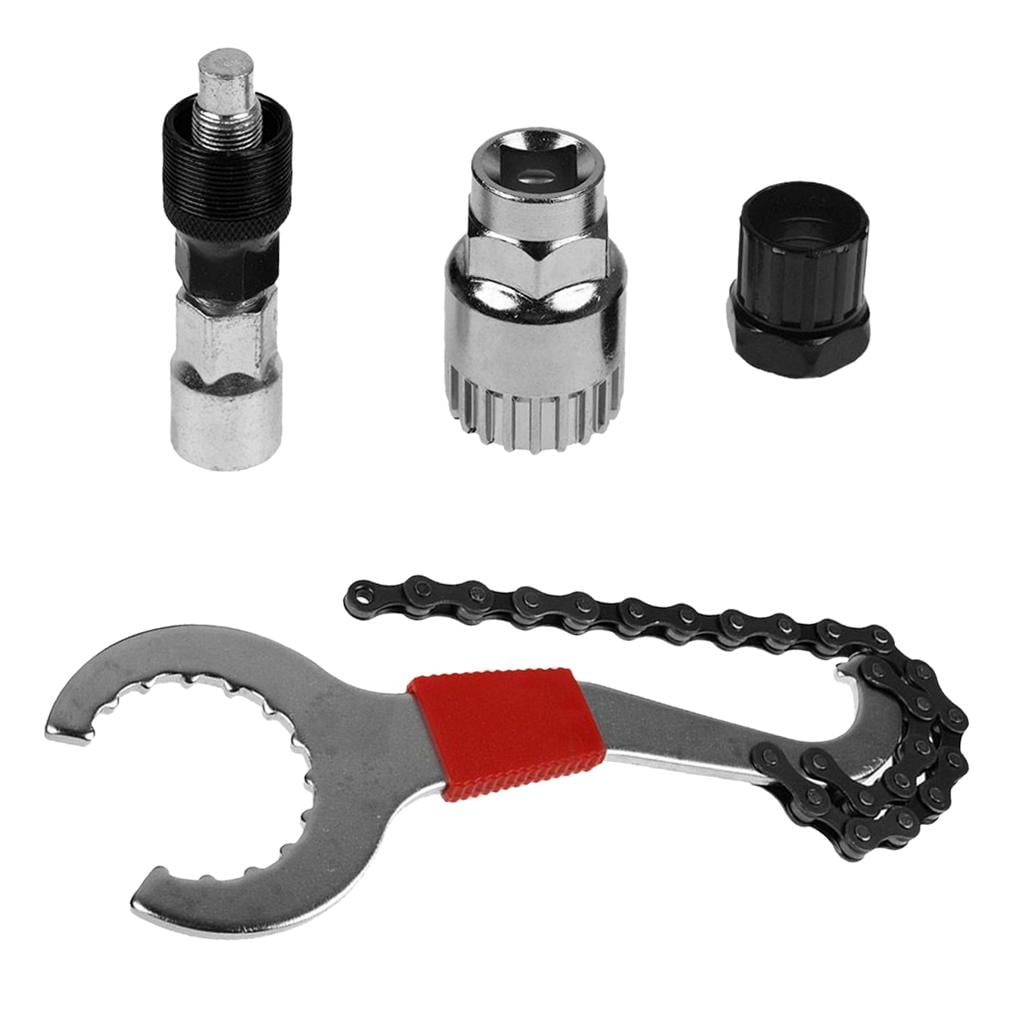 Bike Repair Tool 6 PCS Kit Crank Chain Cutter Extractor Bracket Freewheel Puller 