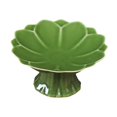 thumbnail image 3 of Plato decorativo de cerámica con base para encimera, centro de mesa pequeño con forma de loto verde, 3 of 9