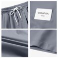 thumbnail image 7 of TKKCS Mens Casual Drawstring Shorts- Lightweight Elastic Waist Daily Wear Breathable Flat Front Summer Beach Shorts with Pockets Dark Gray Size 2XL, 7 of 7