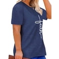 thumbnail image 5 of XCHQRTI Plus Size Women's Faith T Shirt Oversized Ladies Christian Tee Shirts Plus Graphic Clothing, 5 of 7