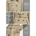 thumbnail image 5 of Orolay Women's Long Double Breasted Trench Coat with Belt Midi Length Overcoat Warm Sand, 5 of 6