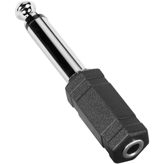 Livewire Essential Stereo 3.5 mm Female TRS to Mono 1/4" Male TS Adapter Black