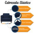 thumbnail image 3 of Juego de Protector Cubre Sala MELOCOTTON HOGAR Elástico Strech Fit Marino, 3 of 6