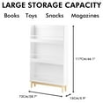 thumbnail image 5 of Noble House Wall-Mounted Kids Bookshelf with 3 Front-Facing Display Shelves, Book Rack with Natural Wood Base, White, 5 of 11
