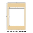 thumbnail image 2 of Beige Picture Frame Mat for 13x19 Frames - Fits 12x14 Photos - 10 Mats, 2 of 7