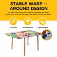 thumbnail image 4 of Colorful Handprints Table Cloths for 6 Foot Rectangle Tables, Rainbow Abstract Hand Foot Prints Patio Waterproof Elastic Fitted Tablecloths, Washable Rectangular Table Cover for Camping, 4 of 8