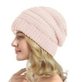 thumbnail image 2 of Baqcunre Beanies Hats Women,Most Popular Custom Brand Winter Thick Warm Wool Hair Cuffed Chunky Knitting Hat Women Pink, 2 of 4