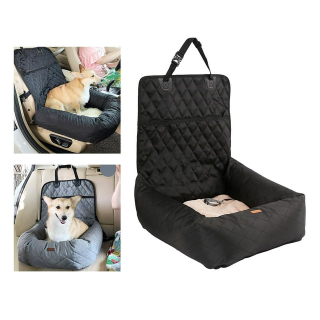 Transpirable Perro Asiento de Impermeable Espesado Lavable con Correa de Seguridad de Perrito Plegable para Las Otros negro Colco Asiento elevador