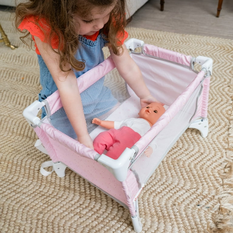 Hopscotch Lane My Baby Doll s Plastic Travel Crib Baby Doll Accessory Children Ages 2 Walmart